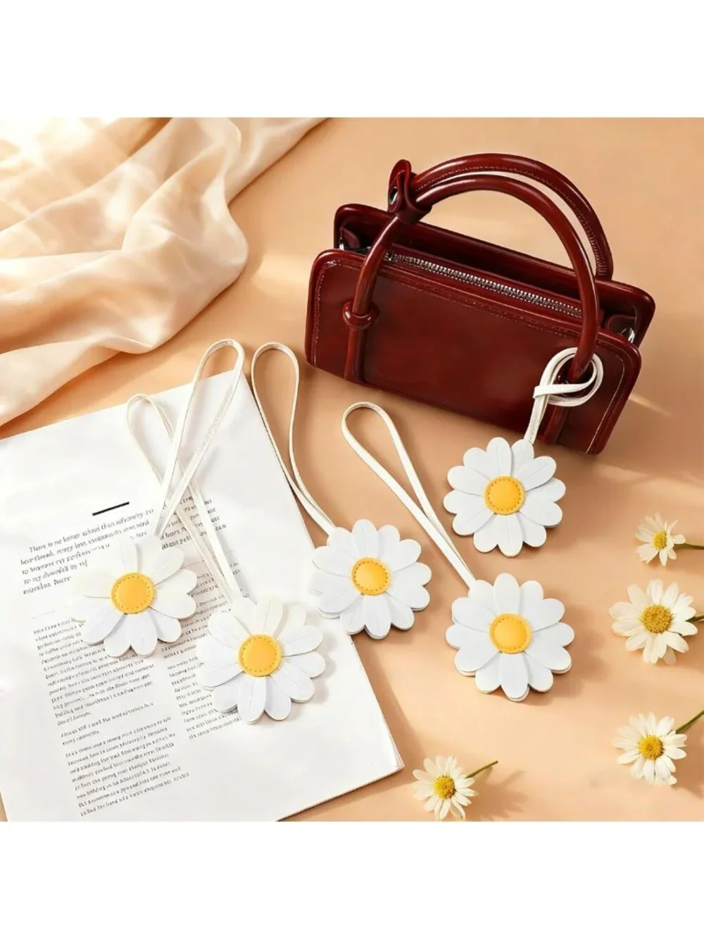 12 Pcs Leather Purse Charms & Keychains - Stylish Accessories for Handbags